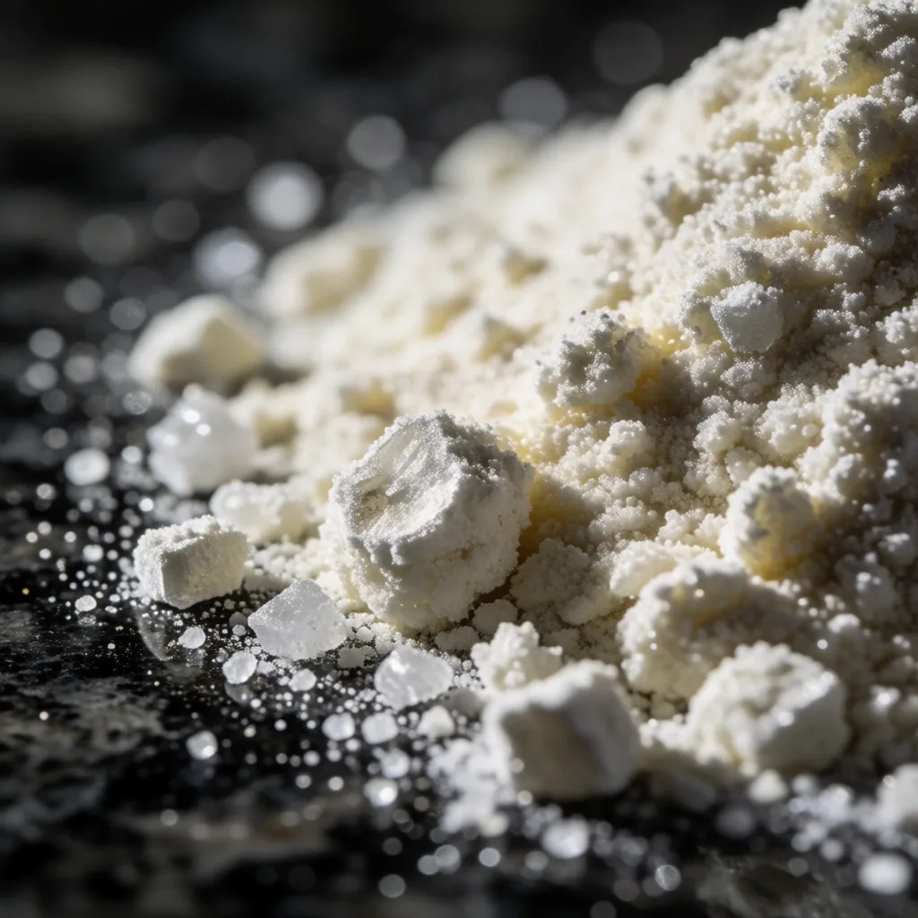 Supplement powder textures on dark surface