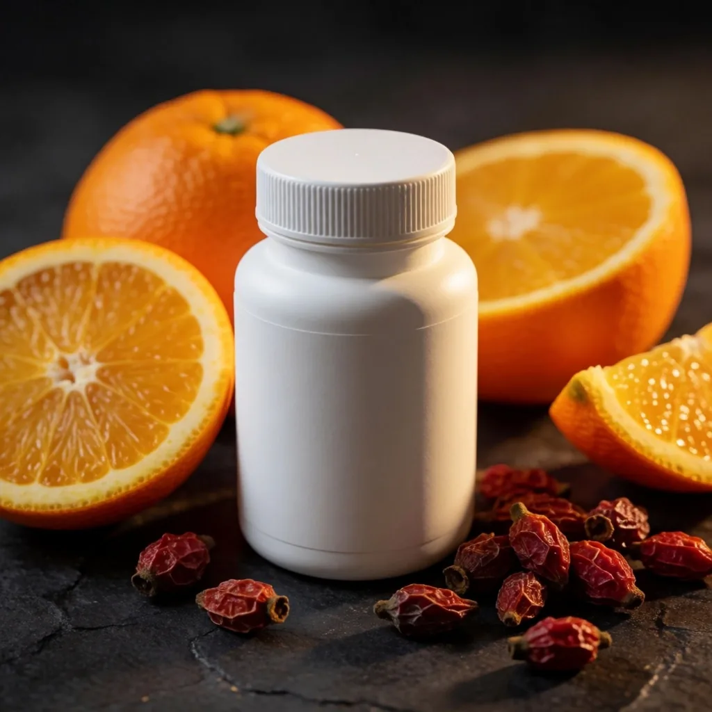 Vitamin C with Bioflavonoids supplement bottle