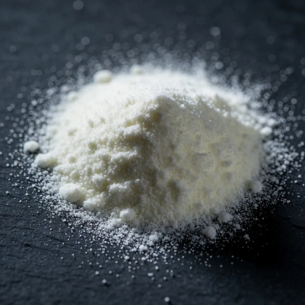 Cholecalciferol powder on a dark surface